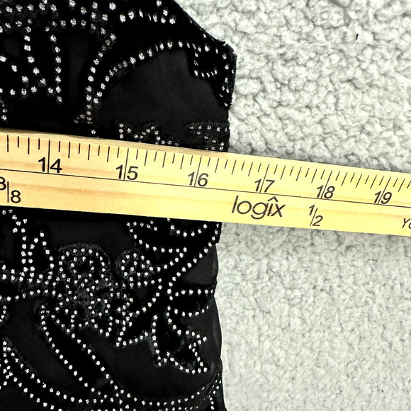 Lucky Brand Floral Burnout Out Strappy Tank Top Womens Small Black Boho Festival - Picture 5 of 6